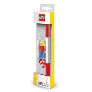 Lego Gel Pen Black Ink + Minifigure Novelty Red Stationary Stocking Filler Gift