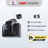 Hikvision K5 Dashcam & Car Camera 2K QHD | Dual Channel | Voice Control | HDR + Night Vision | 24H P