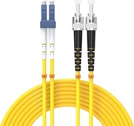 15Meters 50ft LC/UPC-ST/UPC Single-Mode Fiber Optic Cable LC to ST OS2 Jumper Optical Patch Cord Dup