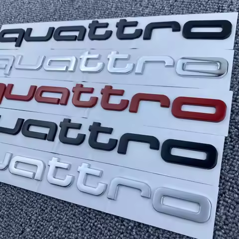 For Audi Quattro Car Rear Trunk Badge Sticker A3 A5 A6 A4 A1 A2 B6 B5 B2 B7 Q5 Q3 Q2 S3 S5 S6 RS3 RS