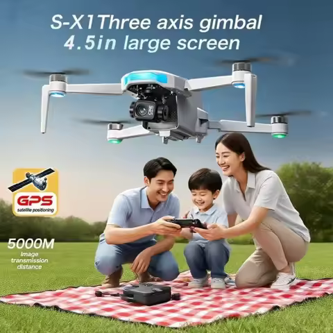 S-X1 Pro 4K GPS Drone with 3-Axis Gimbal, 5G FPV Transmission, Dual Camera & Obstacle Avoidance for 
