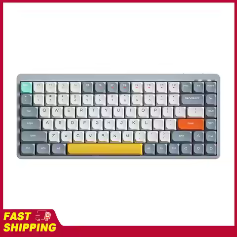 iBlancod 84 Keys Wireless Mechanical Keyboard 2.4G+BT5.0+Type-C 75% Low Profile Layout Keyboards for