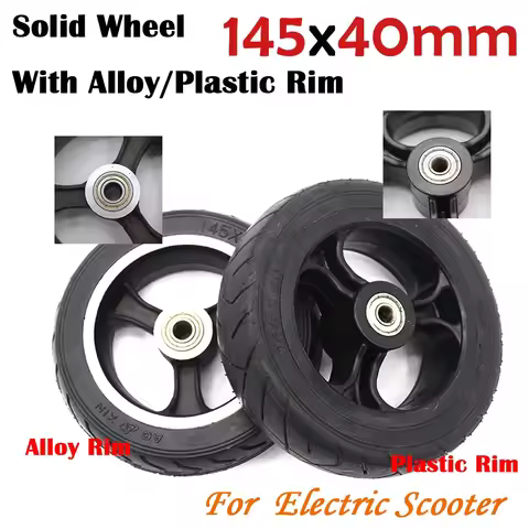 6 Inch Wheel 145x40 Solid Tire with Plastic / Alloy Hub for Mini Electric Scooter Fastwheel F0,jackh