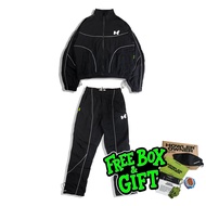 Howler Owner One Set Thick Black Reflective Crinkle Tracksuit Tracksuit Set Man