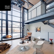 Eames Nordic Minimalist Baohaus ins Medieval Style Iron Art Eames Shooting Armrest Black Dining Chai