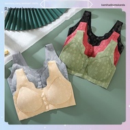 Zamzam1225 BR1765 Women's Bra Front Button Seamless Lace Pushup Women's Sports Bra Without Wire Cool