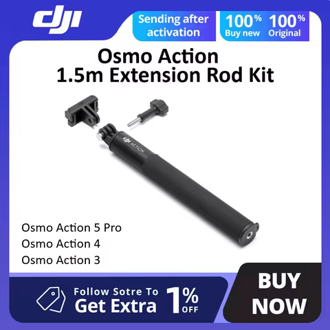 DJI Osmo Action 1.5m Extension Rod Kit for DJI Osmo Action 5 Pro Action 4 Action 3