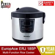 Europace ERJ-185P Multi-Function Rice Cooker. 10 Cooking Presets. Safety Mark Approved. 1 Year Warranty.