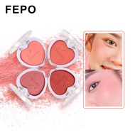 FEPO Monochromatic Blush Palette Natural Highlighter Contour Brighten Makeup Heart Shell