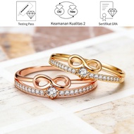 MAWAR SikRoad Engagement Ring Japanese Agete StyleWanita Numbers Rose Gold PlatedINFINITY