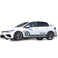 2Pcs Matte Black Racing Stickers Sport Door Side Stripes Skirt Sticker Decal Vinyl Car Styling For V