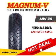 # vee rubber tire 17 # ❅120/70-17 TL Magnum V MV249 120/70- 17 58H TL (Tubeless) Motorcycle Tire VR-