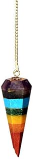 INDIA MADE Feng Suhi Crystal Healing Seven Chakra Healiing Pendulum With Chain For Unisex By Shiv Ag