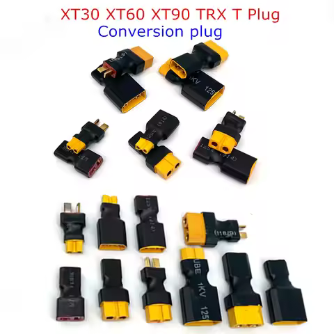 1pcs Adapter XT30 XT60 XT90 T Plug Deans Female to Male TRX Connectors Plug RC Lipo Battery Control 