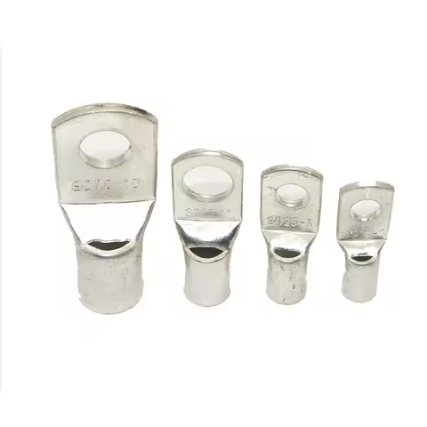 5PCS 25mm 35mm 50mm Tinned Copper Lugs Ring Crimp Terminals Battery Wire Connectors Bare Cable Solde