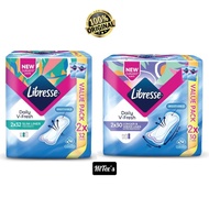 LIBRESSE Longer &amp; Wider 2x30s (19cm) | Slim Pantyliners Liner 2x32s (15cm) Disposable Sanitary Pad Tuala Wanita