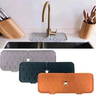 Kitchen Bathroom Sink Faucet Splash-proof Silicone Drain Mat Storage Basket For Vanity Countertop Organizer