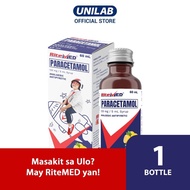 Unilab - RiteMED Paracetamol 120mg/5 mL Syrup 60mL 1 Bottle (Relief Of Minor Aches And Pains)