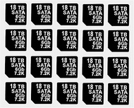 20PCS Capacity Sticker Label for Hard Drive Tray Caddy DXD9H 0DXD9H X7K8W 0X7K8W, Compatible for Del