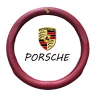 Porsche Genuine Leather Steering Wheel Cover macan Cayenne Cayman taycan 718 Boxster 911 Panamera De