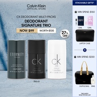 Calvin Klein Deodorant Signature Trio - CK Eternity | CK Be | CK One (Deodorant Stick 75g x 3)