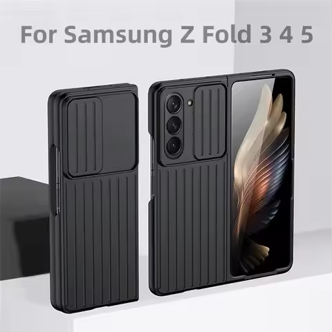 Luxury Slide Camera Protection Case for Samsung Galaxy Z Fold 3 4 5 Z fold 3 4 Z Fold 5 5G Slim Matt
