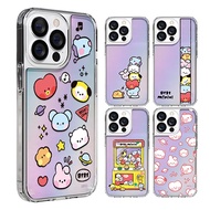 For IPhone 15◀BTS BT21 Official MININI HOLOGRAM Phone Case For IPhone14 IPhone13 13PRO IP12 12PRO IP11 11PRO IPhone X XS