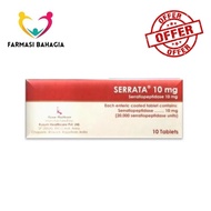 [ Exp 2/2028 ] SERRATA 10MG TABLET 10'S - Surut Bengkak Gusi, Luka