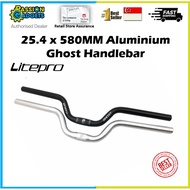 🔥SG SELLER🔥 Litepro Ghost Folding Bike Handlebar 25.4*580MM Bicycle M Handle Bar Aluminum Alloy Bike Accessories
