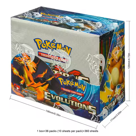 360Pcs English Pokémon TCG: Pokémon Legacy Evolwes Booster Box Pokemon trade card 36 Pack Box Game C