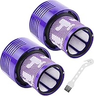 Vacuum Filter Replacement for Dyson V10 Cyclone Series V10 Absolute V10 Animal V10 Total Clean V10 Motorhead Origin SV12 Series Vacuum Cleaner, Replaces Part # 969082-01, 2 Pack