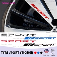  4pcs Car Sport Tyre Wheel Rim Bumper Body Rearview Mirror Door Handle Stickers