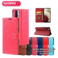 Leather Wallet  Cover Flip Phone Protective Case  For OPPO R9 R9S R9PLUS R9SPlus Card Holder Cover For R11 R11Plus R11S R11S PLUS