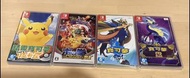 switch game pokemon: let's go, pikachu!  (sold) + pokemon tournament dx + pokemon sword  劍 (sold) + 