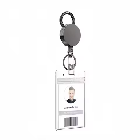 ID Card Holder Business Card Holder Metal Badge Holders Nursing Extendable Keychain Case For Badges 