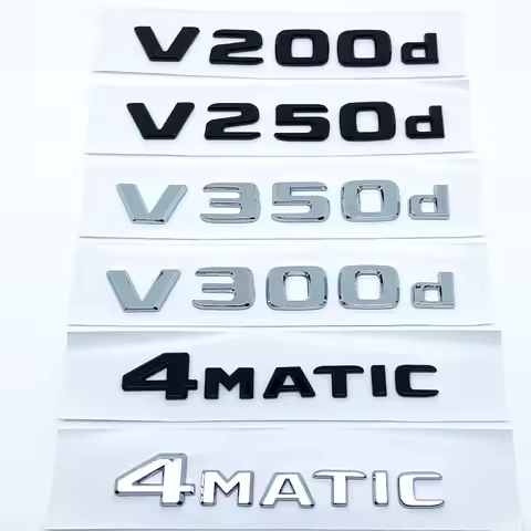 Apply to ABS Letters V260L V200d V220d V250d V300d V260 Emblem for Mercedes-Benz V Series Car Badge 