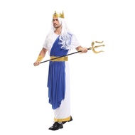 Greek Roman Costume Roman Mythology God of Sea King Neptune Poseidon Costumes