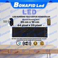 35CM X 10CM (64 PIXEL X 20 PIXEL) LED Decorative Lights: Moving Creativity for Your Car Windows