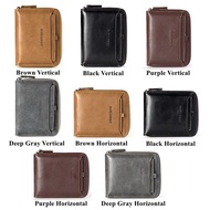 Baellerry Men Wallets Leather Purse Male Wallet Zipper Coin Purses