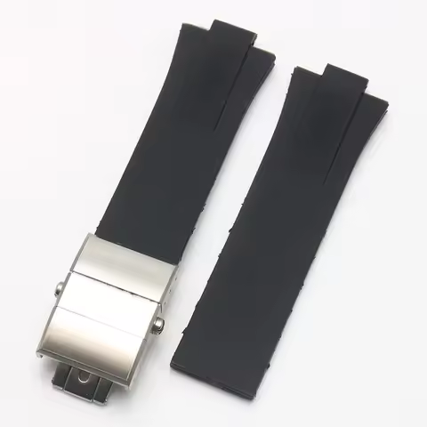 Convex Interface 24*11 Silicone Rubber Strap for ORIS AQUIS Bracelet Diving Watch Strap Waterproof W