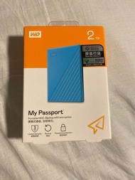 (全新未拆) WD My Passport 2TB Portable HDD 外置硬碟 (藍色)