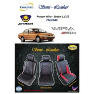 Coolmax - Semi Leather : Proton Wira - Sedan 1.5 SE ( Car Seat Cover full-set / Sarung Kusyen Kereta