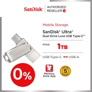 [ผ่อน 0%] SanDisk Ultra® Dual Drive Luxe USB Type-C 1TB ผ่อนนานสูงสุด 6 เดือน (SDDDC4-1T00-G46) แฟลชไดรฟ์ ไดร์ฟOTG สำหรับโทรศัพท์ แทปเลท Tablet iPad Pro