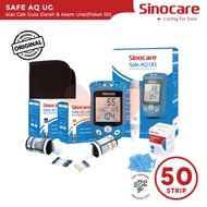 Sinocare Safe AQ UG Alat Tes Gula Darah &amp; Asam Urat (Paket 50)