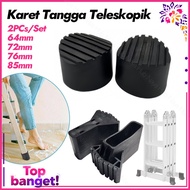 Round Telescopic Ladder Rubber Foot Pads 2Pcs 6.4/7.2/7.6/8.5cm Waterproof Anti-Slip Durable Strong 