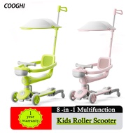 Cooghi kids roller scooter Kid Scooter Skuter Kid Children Scooter 8 in 1 儿童滑板车 kid scooter 3 wheel