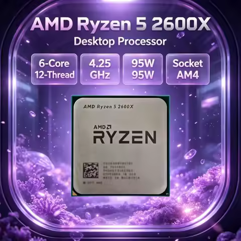 AMD Ryzen 5 R5 2600X CPU 95W AM4 CPU Processor Gaming CPU 4.25GHz Max 6-Core 12-Thread 3.6GHz Base