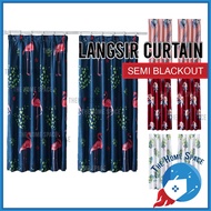 Corak Terbaru Hook Type Langsir Semi Blackout Door Curtain Langsir Pintu Tirai Tingkap  Readystock in Malaysia