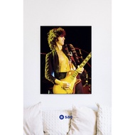 Vintage Poster Jimmy Page with Gibson Guitar Ready To Install