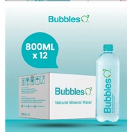 Bubbles Natural Mineral Water 800ML x 12 Bottles